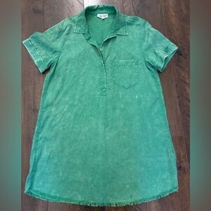 Day + Moon Collared Short Sleeve Dress